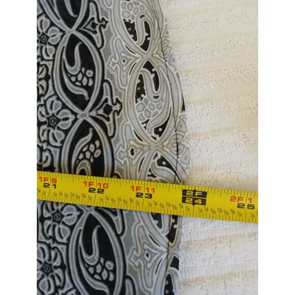 FASHION BUG Womens Blouse Tunic Lunes 3X Top Flared Long Sleeve Gray Geografic - Picture 16 of 16